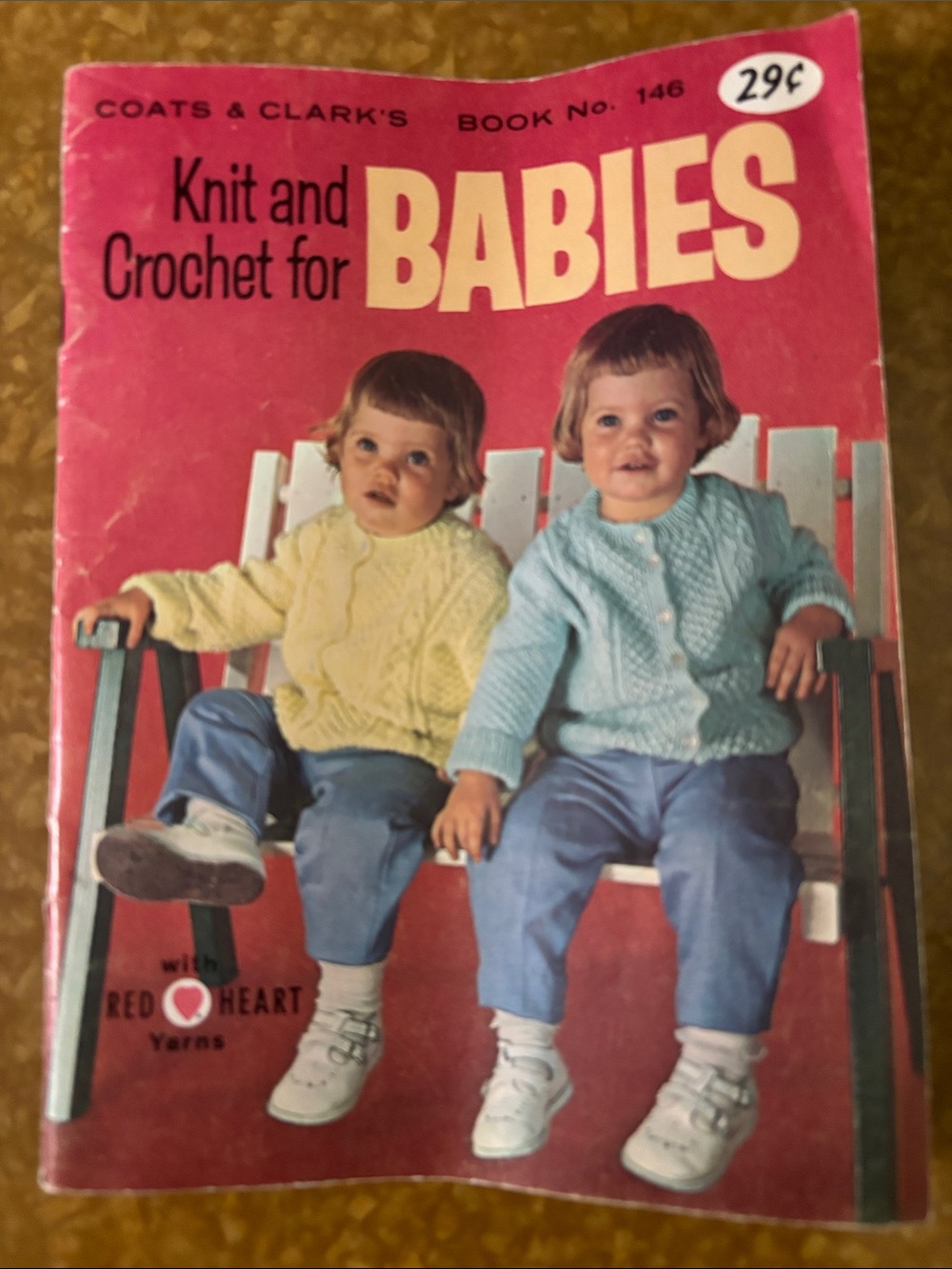 Coats & Clark Knit and Crochet for Babies Soft Cover Booklet 1964